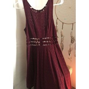 Free People Burgundy Dress